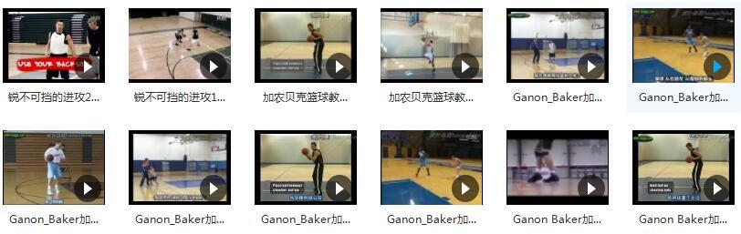 Ganon_Baker加农贝克_篮球训练教学教程_加农贝克篮球教学全集目录